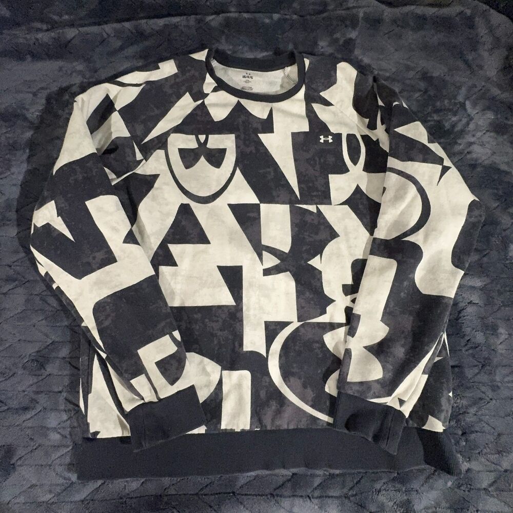 Under Armour Rival Fleece Macro Branded Crewneck Sweater L